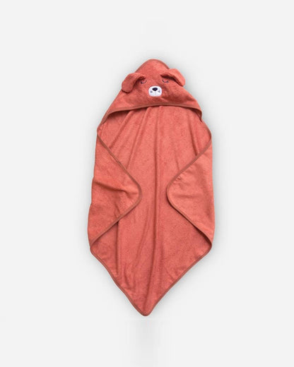 Cocoon Care Baby Hooded Towel-Bamboo Terry-Red