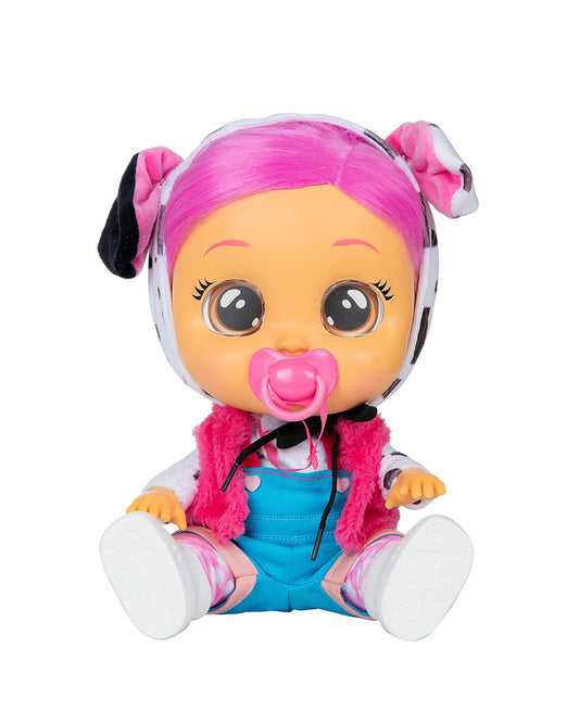 IMC Cry Babies Dressy Dotty Doll-With Magical Tears & 10 Realistic Baby Sounds-12M+