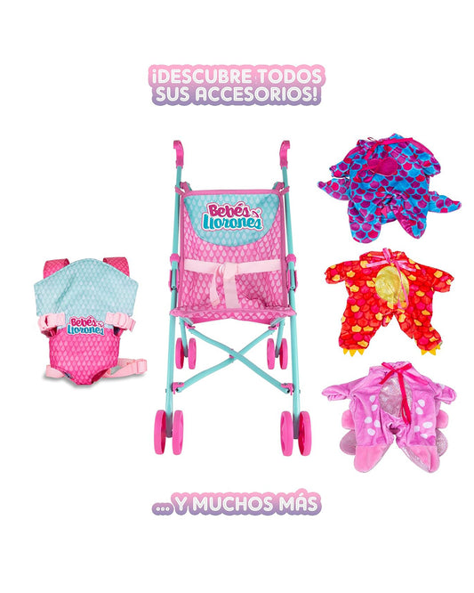 IMC Cry Babies Dressy Dotty Doll-With Magical Tears & 10 Realistic Baby Sounds-12M+