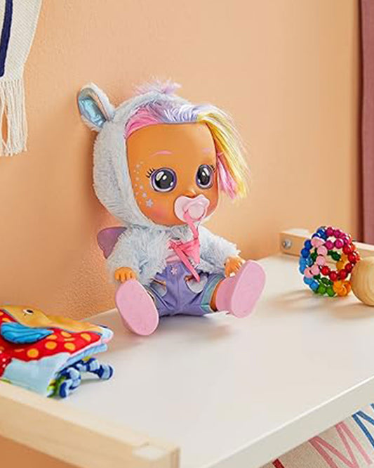 IMC Cry Babies Dressy Fantasy Jenna Doll-With Magical Tears & 10 Realistic Baby Sounds-12M+