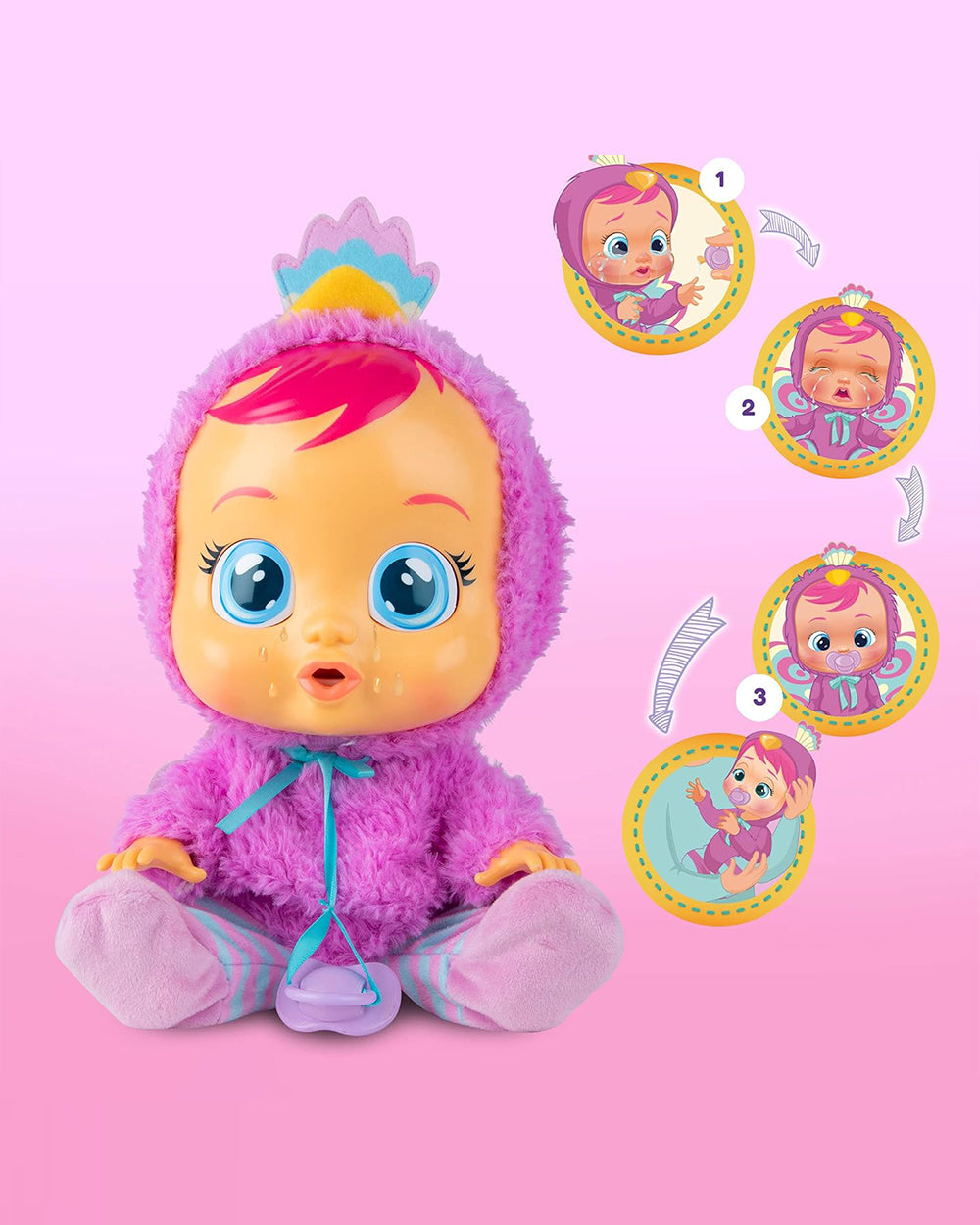 IMC Cry Babies Lizzy Doll-With Magical Tears & 10 Realistic Baby Sounds ...