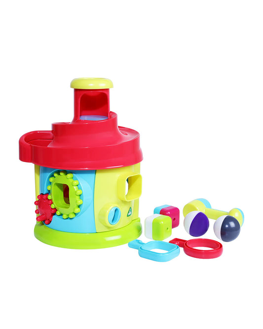 ELC Twist & Turn Activity House-With Hammer & Rolling Balls-Shape Sorter & Stacker-Learning & Educational Toys-24M+