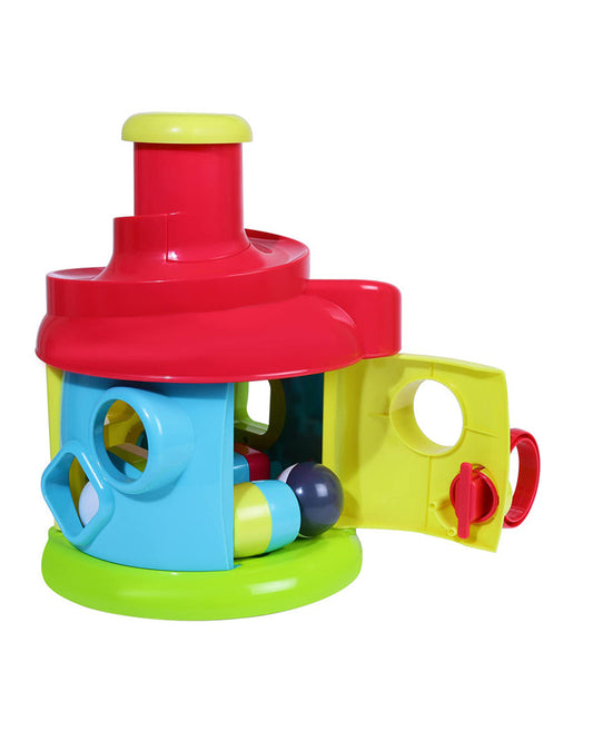 ELC Twist & Turn Activity House-With Hammer & Rolling Balls-Shape Sorter & Stacker-Learning & Educational Toys-24M+