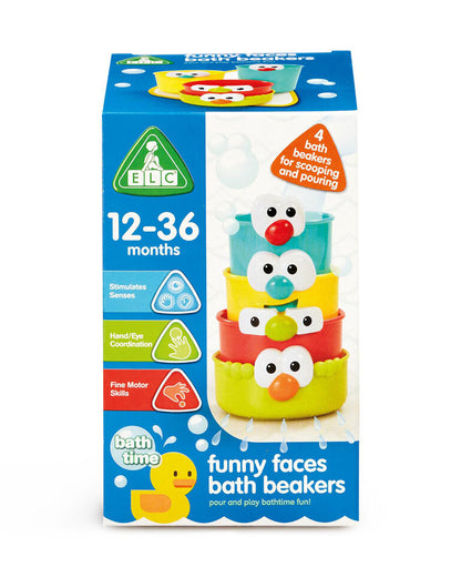 ELC Funny Faces Bath Beakers Bath Toy-Floating Pool Toys For Infants