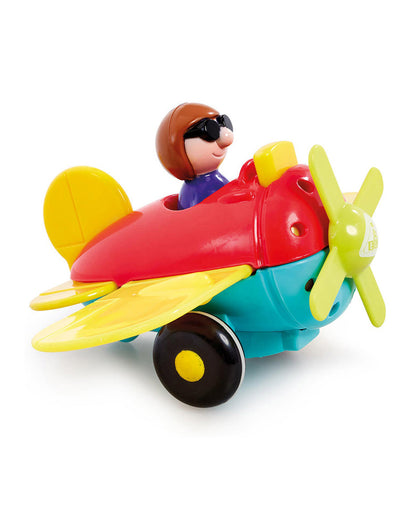 ELC Build & Play Aeroplane Vehicle Toy-Pull Back & Go-9M+