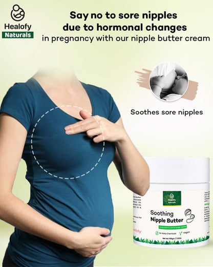 Healofy Naturals Soothing Nipple Butter-For Sore & Cracked Nipples-Breastfeeding Safe