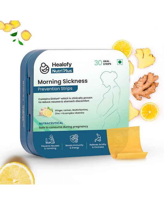 Healofy Nutriplus Morning Sickness Oral Strips- Nausea Prevention Strips