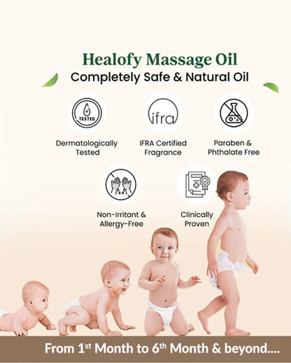 Healofy Naturals Baby Massage Oil-With Wheat Gram & Olive Oil