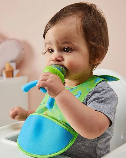 b.box Silicone Fresh Food Feeder-With Unique Easy Grip Tripod Design & Click Lock Ring-Ocean Breeze-For Infants