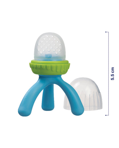 b.box Silicone Fresh Food Feeder-With Unique Easy Grip Tripod Design & Click Lock Ring-Ocean Breeze-For Infants