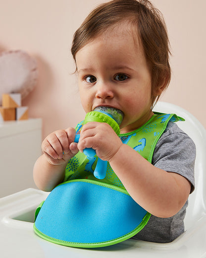 b.box Silicone Fresh Food Feeder-With Unique Easy Grip Tripod Design & Click Lock Ring-Ocean Breeze-For Infants