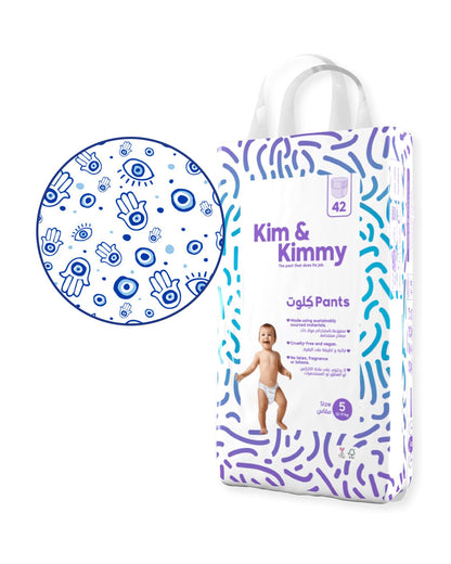 Kim & Kimmy Good Vibes Diaper Pants-Size 5 (12-17Kg)-With Wetness Indicator