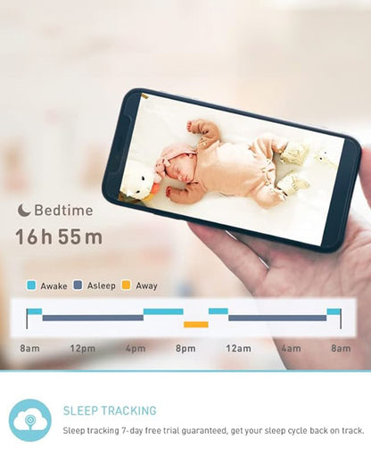 Lollipop Smart Baby Monitor with Flexible design-Contactless Breathing Monitoring, Sleep Tracking & Noise Detection(Turquoise)