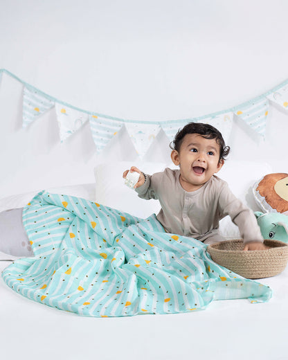 Tiny Snooze Horizon Swaddle-GOTS Certified Organic Cotton Muslin-Pack of 2-Infant Wraps