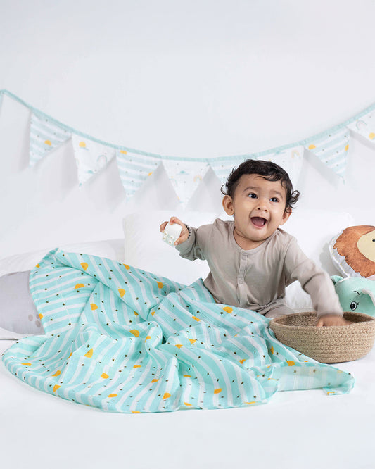 Tiny Snooze Horizon Swaddle-GOTS Certified Organic Cotton Muslin-Pack of 2-Infant Wraps