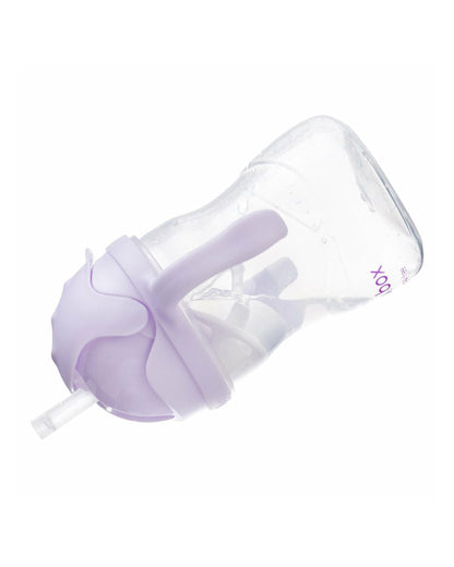 b.box Any Angle Weighted Straw Sippy Cup-With Flip Top Lid-Boysenberry Purple