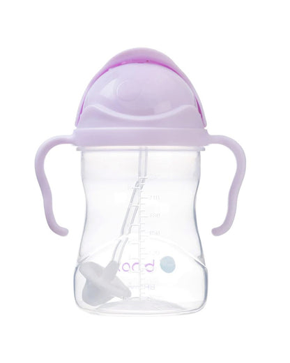 b.box Any Angle Weighted Straw Sippy Cup-With Flip Top Lid-Boysenberry Purple