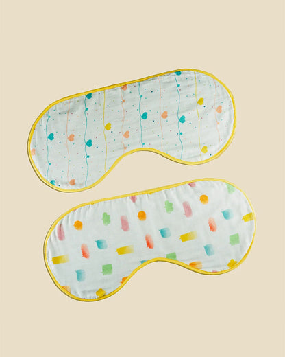 Tiny Snooze Organic Cotton Muslin-Burp Cloths & Wash Cloths Combo Set-Lost In Thoughts-For Infants