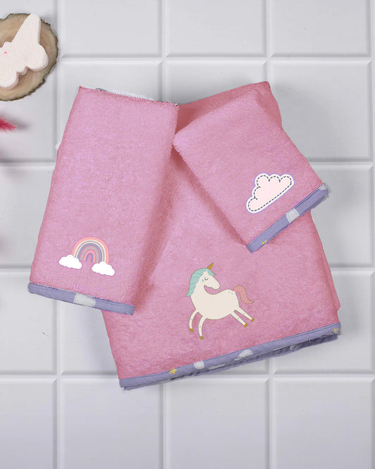 Tiny Snooze Kids Bath Towel-Pink