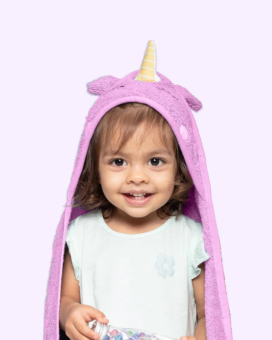 Tiny Snooze Baby Hooded Bath Towel-Unicorn