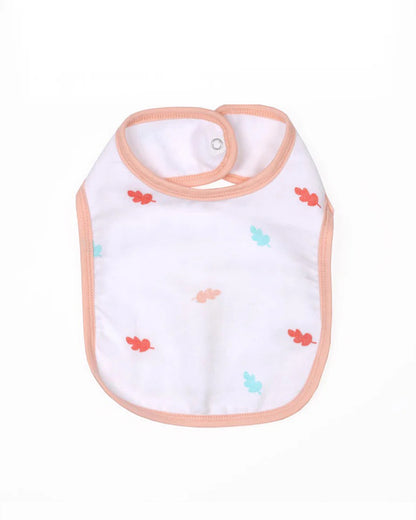 Kicks & Crawl 100% Organic Cotton Round Bib-With Snap Button-Cute Bunny-Pack of 2-For Infants