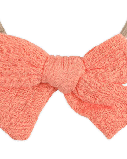 Kicks & Crawl Orange, Peach & Cream Little Bloomers Headband-Cotton & Lycra-Pack of 3-For Infants