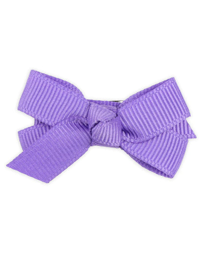 Kicks & Crawl White & Purple Bow Hair clips-Cotton & Polyester-For Infants-Pack of 4