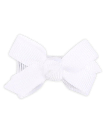 Kicks & Crawl White & Purple Bow Hair clips-Cotton & Polyester-For Infants-Pack of 4