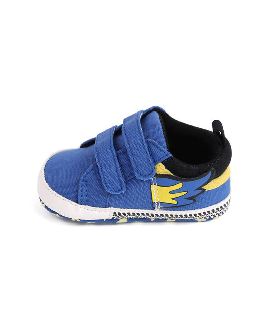 Kicks & Crawl Blue Flaming Velcro Shoes-For Infants