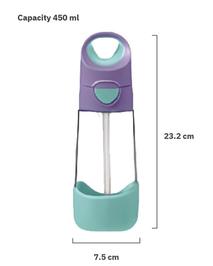 b.box School Essentials Kit-Mini Lunch Box(1000ml)-Tritan Straw Sipper(450ml)-Lilac Pop-3Y+