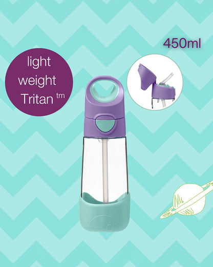 b.box School Essentials Kit-Mini Lunch Box(1000ml)-Tritan Straw Sipper(450ml)-Lilac Pop-3Y+