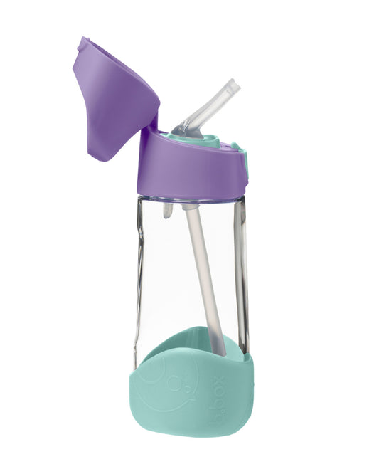 b.box Tritan Straw Sipper-With Easy to Hold Handle-Lilac Pop Purple