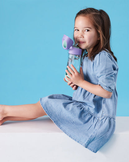 b.box School Essentials Kit-Mini Lunch Box(1000ml)-Tritan Straw Sipper(450ml)-Lilac Pop-3Y+
