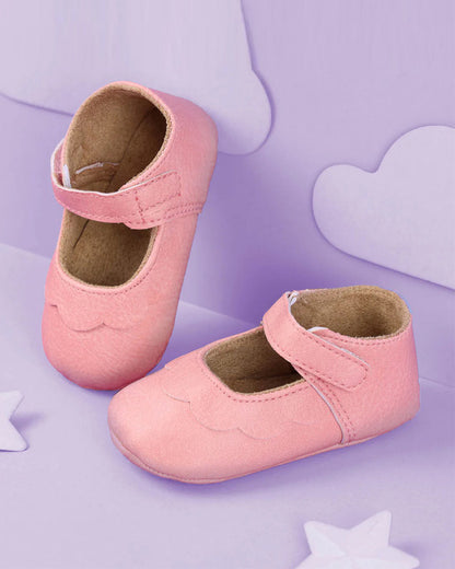 Kicks & Crawl Pink Ruffle Velcro Bellies-For Infants