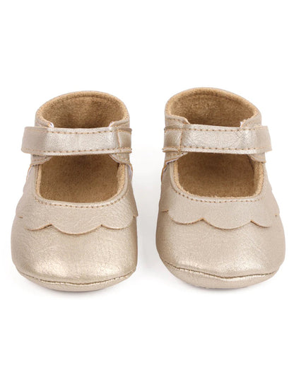 Kicks & Crawl Golden Ruffle Velcro Bellies-For Infants