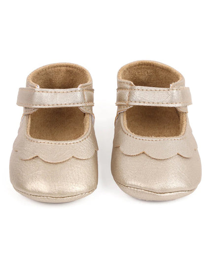 Kicks & Crawl Golden Ruffle Velcro Bellies-For Infants