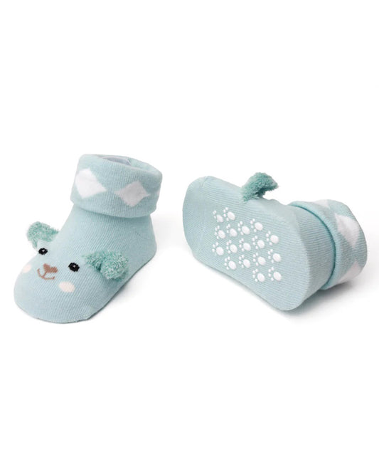 Kicks & Crawl Pink & Mint Adorable Animal Socks-Cotton & Polyester-Pack of 2-For Infants