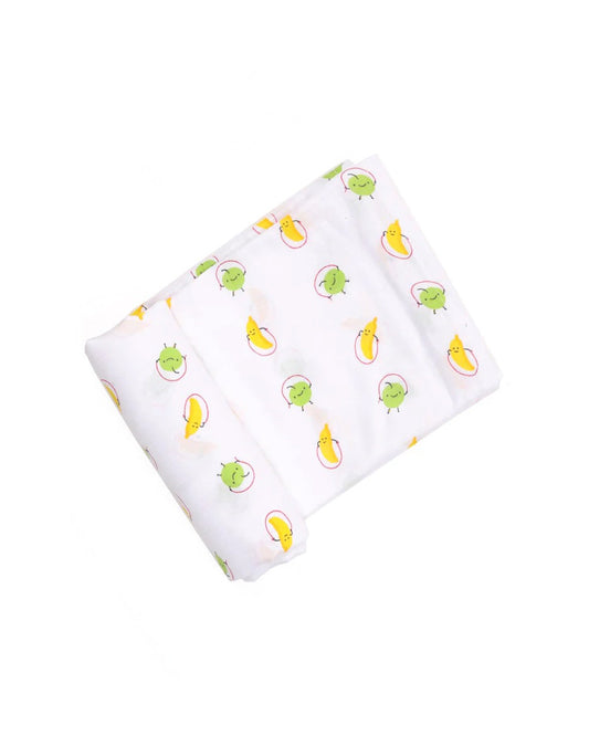 Kicks & Crawl Fun With Fruits Swaddle-100% Bamboo-Infant Wraps