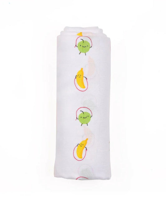 Kicks & Crawl Fun With Fruits Swaddle-100% Bamboo-Infant Wraps