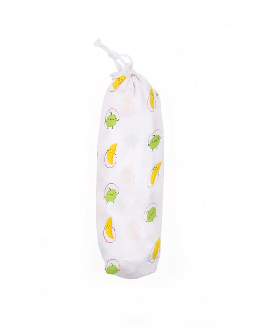 Kicks & Crawl Fun With Fruits Swaddle-100% Bamboo-Infant Wraps