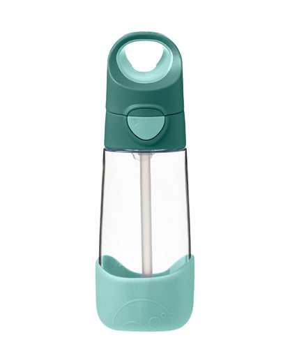 b.box Tritan Straw Sipper-With Easy to Hold Handle-Emerald Forest Green