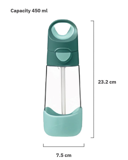 b.box School Essentials Kit-Mini Lunch Box(1000ml)-Tritan Straw Sipper(450ml)-Forest Green-3Y+