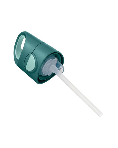 b.box Tritan Straw Sipper-With Easy to Hold Handle-Emerald Forest Green