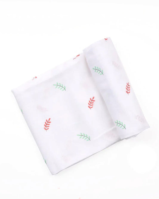 Kicks & Crawl Pink Deers Swaddle-GOTS Certified Organic Cotton Muslin-Pack of 2-Infant Wraps