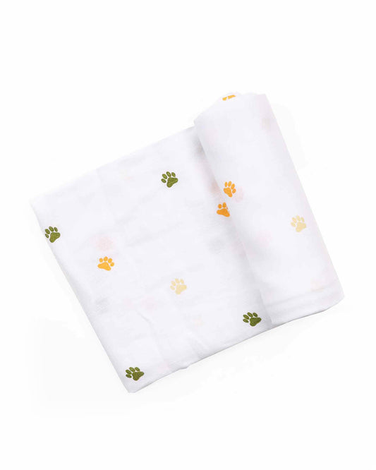 Kicks & Crawl Forest Friends Swaddle-GOTS Certified Organic Cotton Muslin-Pack of 2-Infant Wraps