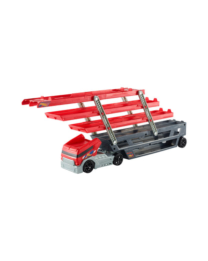 Hot Wheels Mega Hauler Truck-Stores 50 Cars-Vehicle Toy-9M+