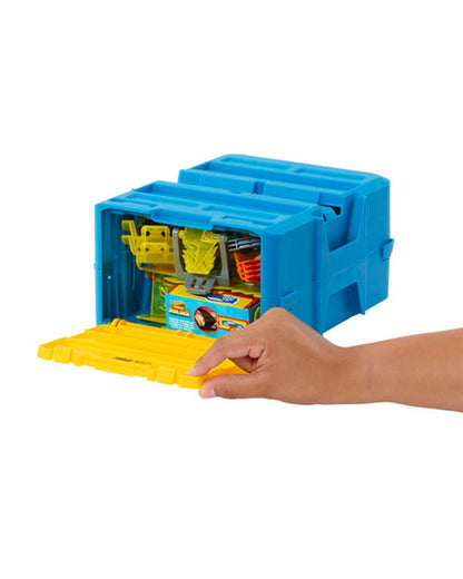 Hot Wheels Track Set With 1 Hot Wheels Car-12 Track Boosting Components-Stackable Toy Storage Box-Lightning Themed-Vehicle Toy-9M+