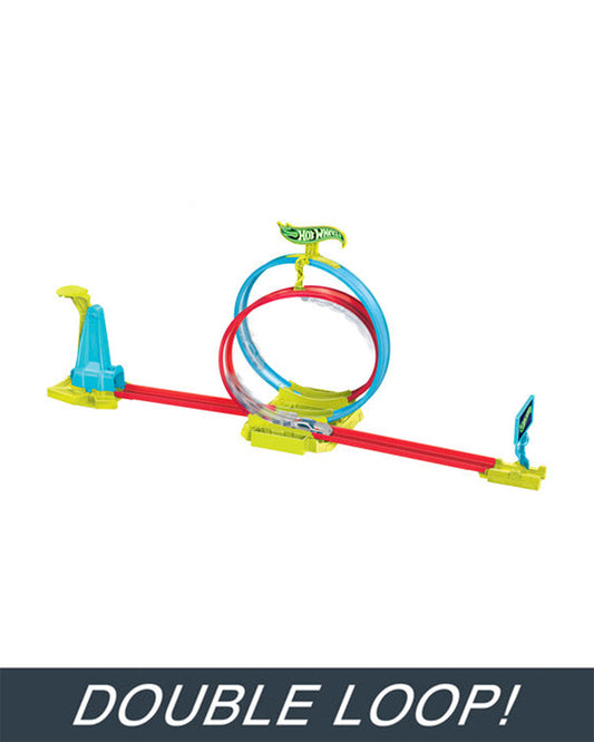 Hot Wheels Neon Speeders Track Set With 1 Hot Wheels Car-Laser Stunt Slamway-Tri-Colored Track-Connects To Other Sets-Vehicle Toy-9M+