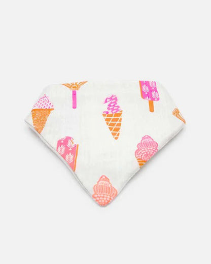 The Almirah 100% Absorbent Organic Cotton Drool Bib-Ice cream-For Infants