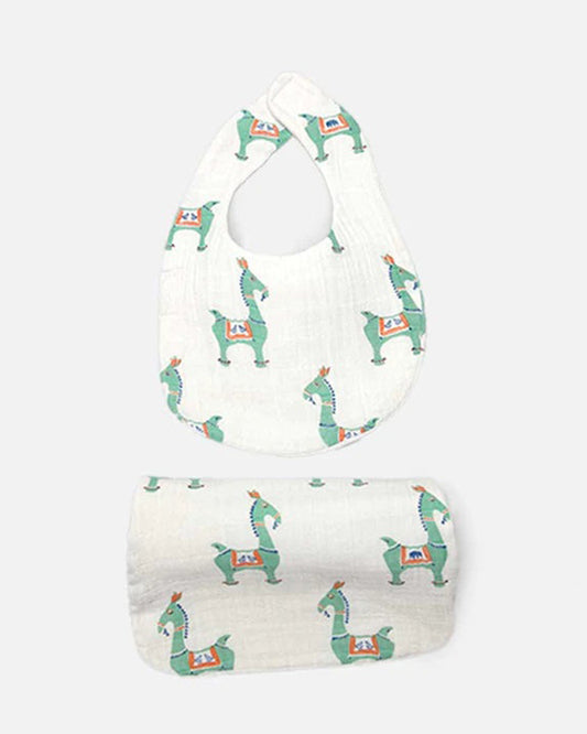 The Almirah 100% Absorbent Organic Cotton Newborn Bib Burp Cloth-Bankura-For Infants